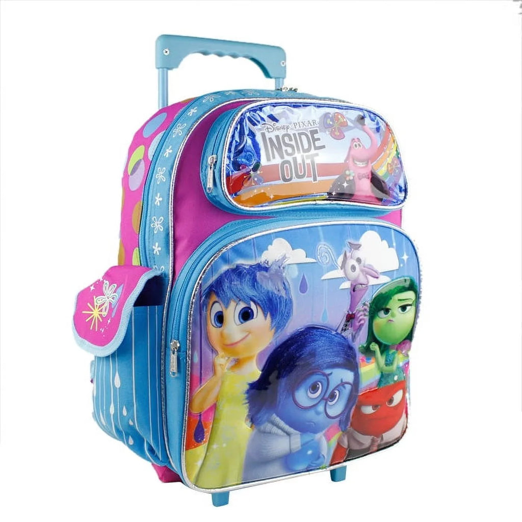 Pixar's Inside Out Purple and Blue Full Size Rolling Backpack (16in)