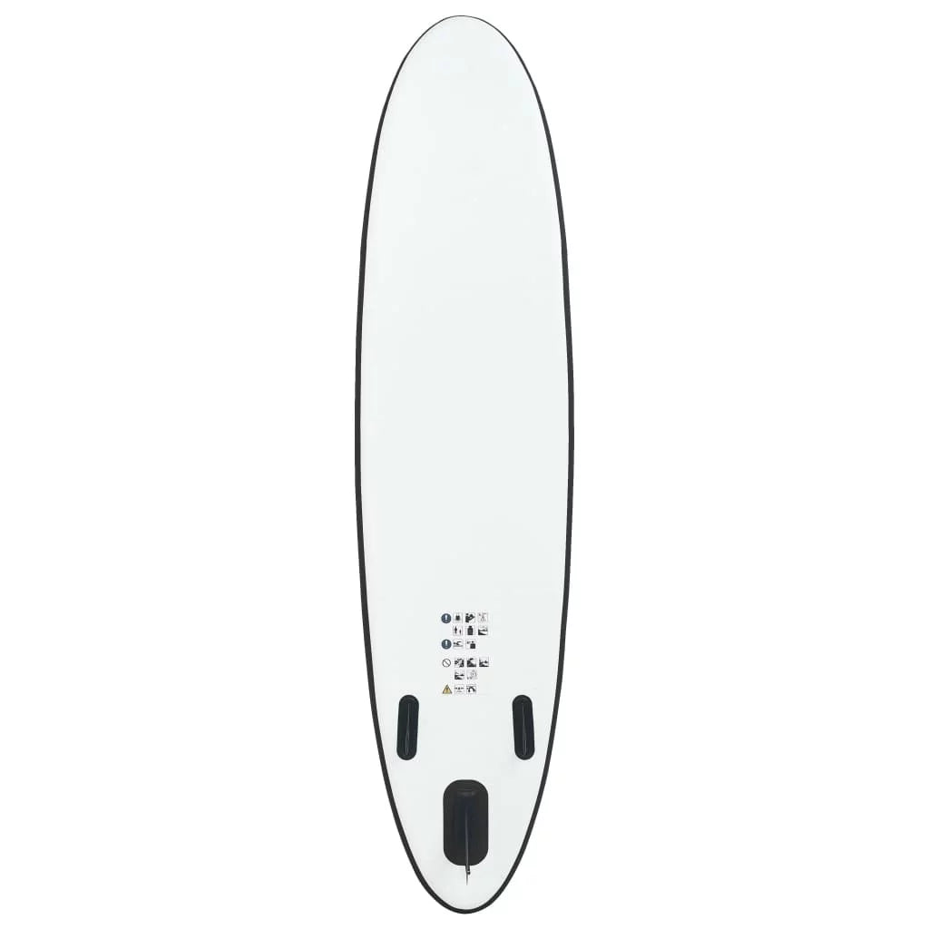 Stylish Inflatable Stand Up Paddle Board Set in Timeless Black and White