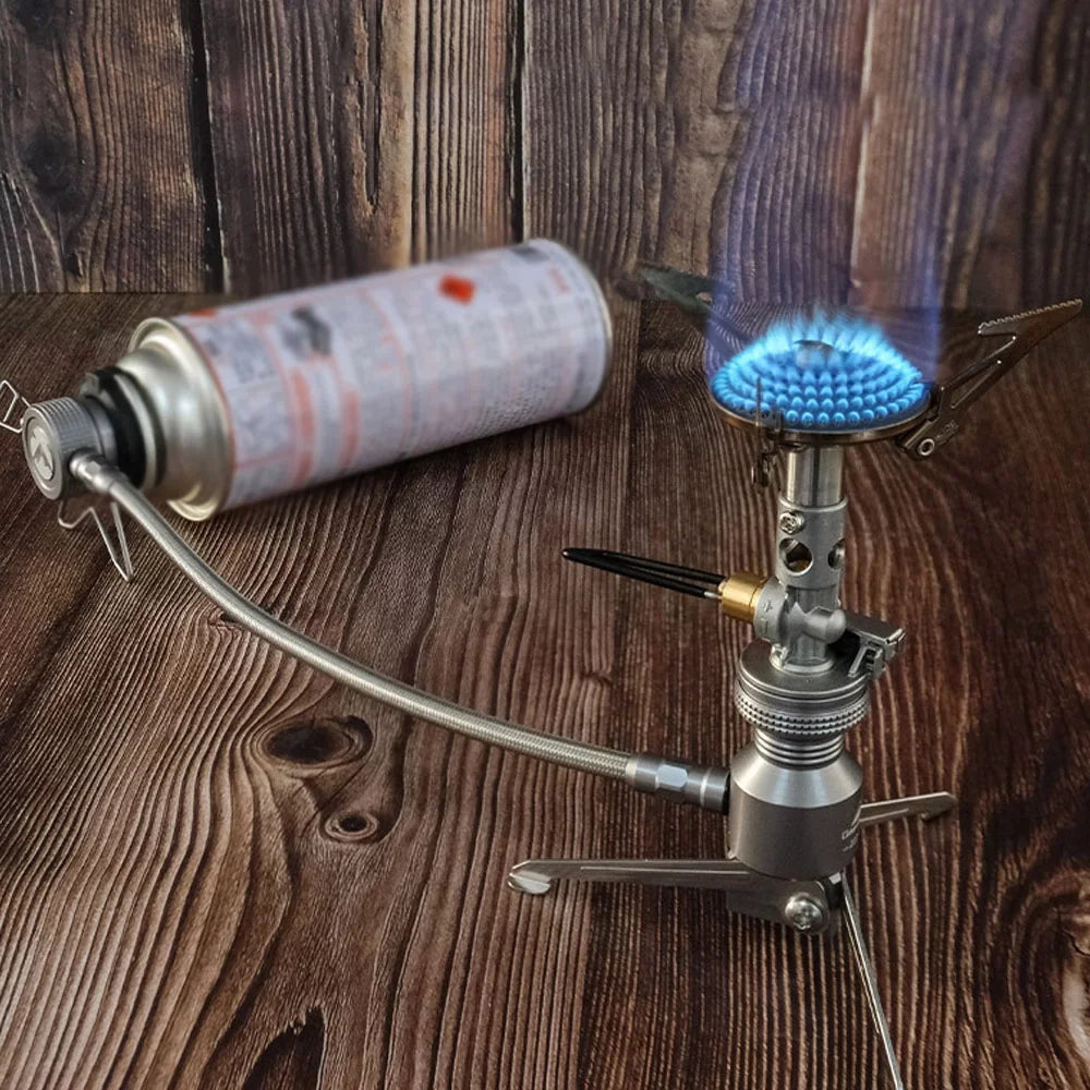 CAMPINGMOON Portable Camping Stove Connector, Tripod Butanes Canister Adapter Cooking Equipment for Camping