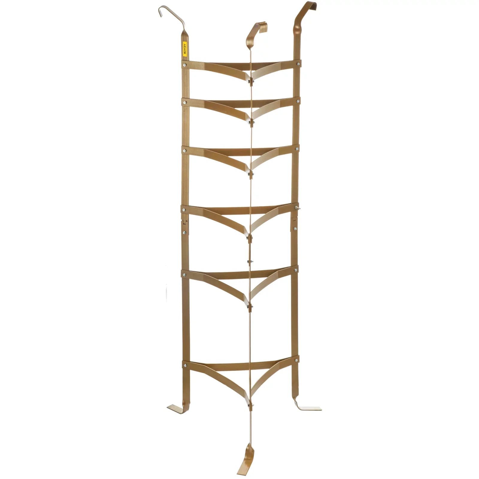 SKYSHALO 6-Tier Cookware Stand, Carbon Steel Multi-Layer Pot Rack, 61-inch Cookware Shelf, Copper Cookware Storage Tower, Unassembled Kitchen Corner Shelf Rack for Pans, Pots, Baskets Kettles Storage