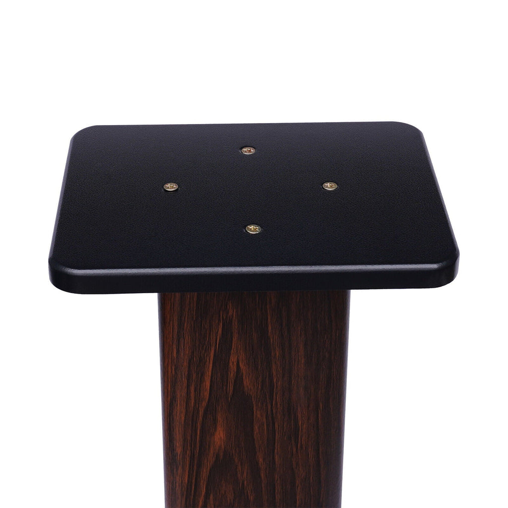 1 Pair Black Walnut Wood Speaker Stands for Surround Sound & Book Shelf Speakers 36"