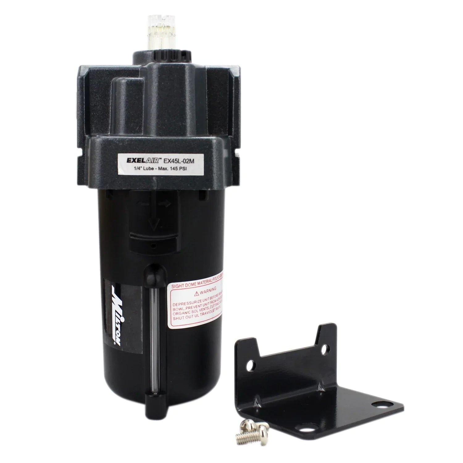 EXELAIR? by Milton FRL Air Lubricator - 1/4" NPT - Metal Bowl (EX45L-02M)