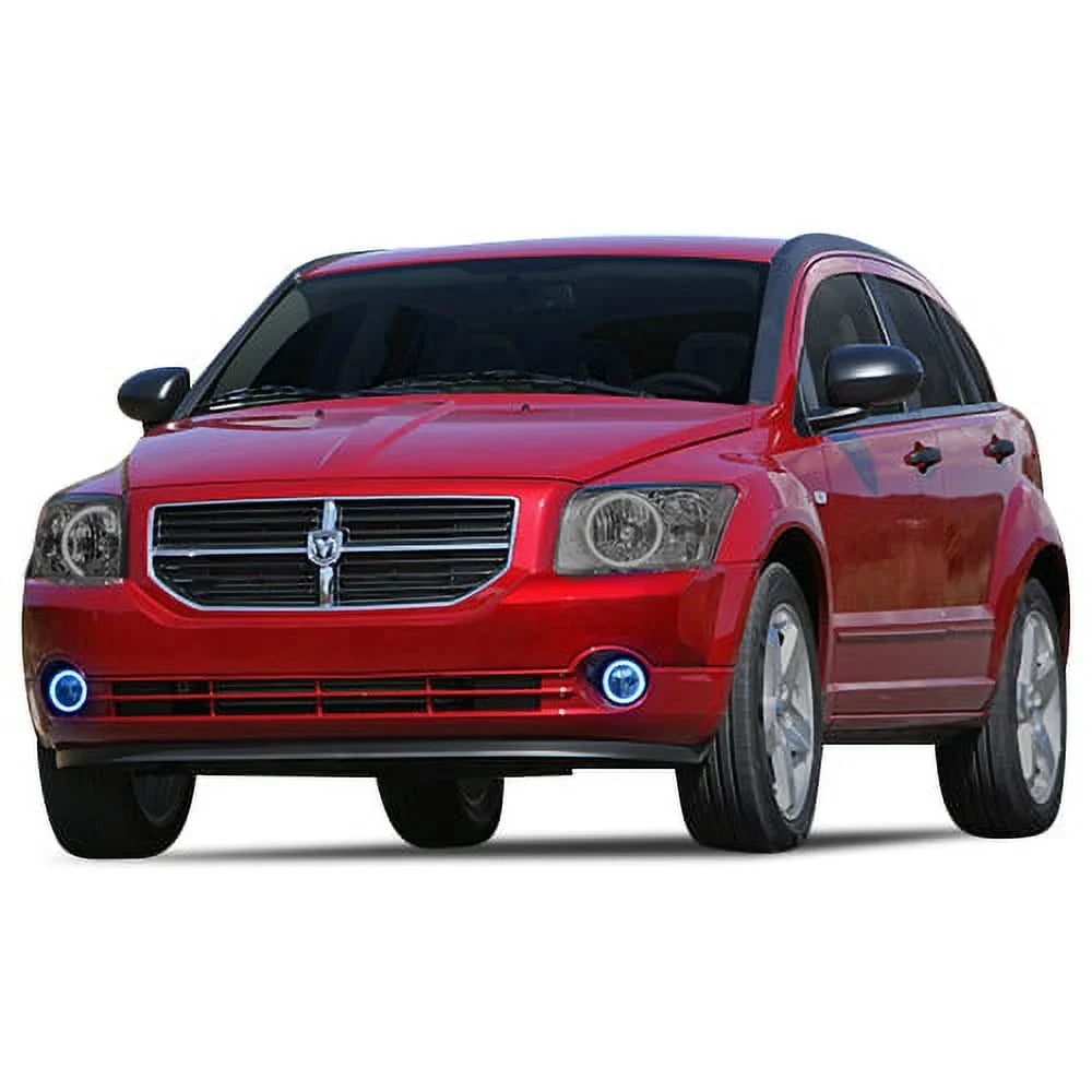 Flashtech LED RGB Multi Color Halo Ring Fog Light Kit for Dodge Caliber 07-12 with V.3 Fusion Color Change Wifi Remote