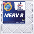 Filter King 14.5x19.5x1a Air Filter | 3-PACK | MERV 8 HVAC Pleated A/C Furnace Filters | MADE IN USA | Actual Size: 14.5 x 19.5 x .75"