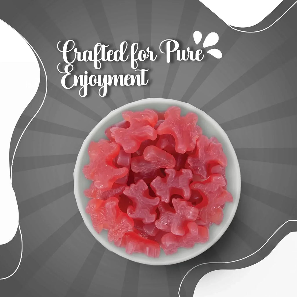 Licorice Candy - 8 Ounce Red Licorice Scottie Dogs - Strawberry Red Licorice - Australian Candy - Liquorice Candy - Bulk Licorice Old Fashioned Candy For Sweet Lovers