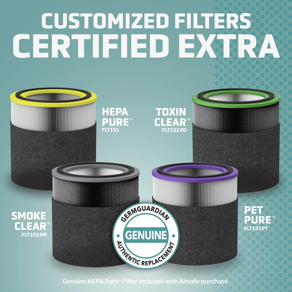 Germ Guardian Filter V Pet Pure HEPA Genuine Replacement Filter for AirSafe and AC151 Air Purifiers, FLT151PT