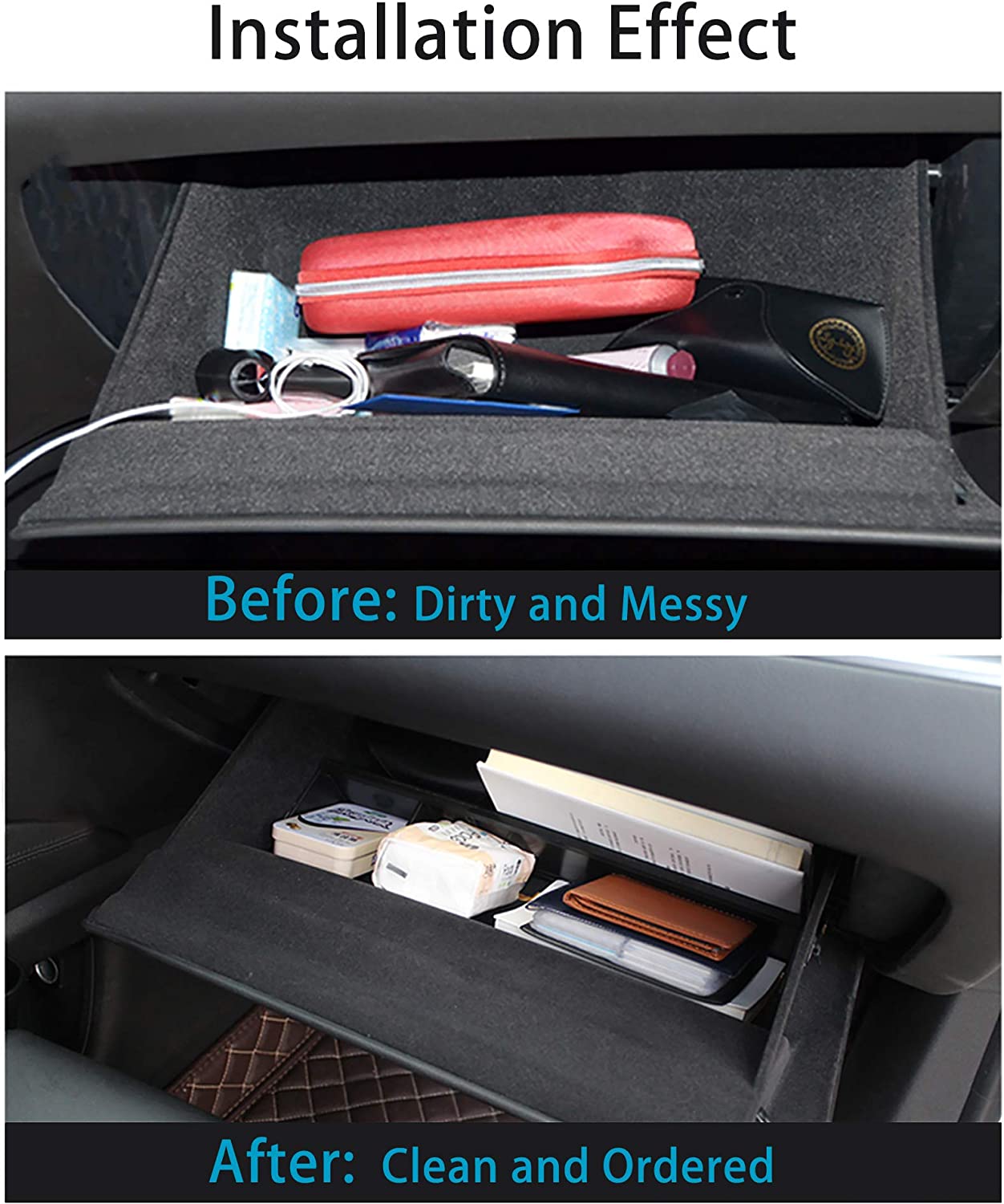 Jaronx Center Console Organizer Suitable with Toyota RAV4 2023 2022 2021 2020 2019, Center Console Glove Box Divider Storage Glove Box Organizer Tray