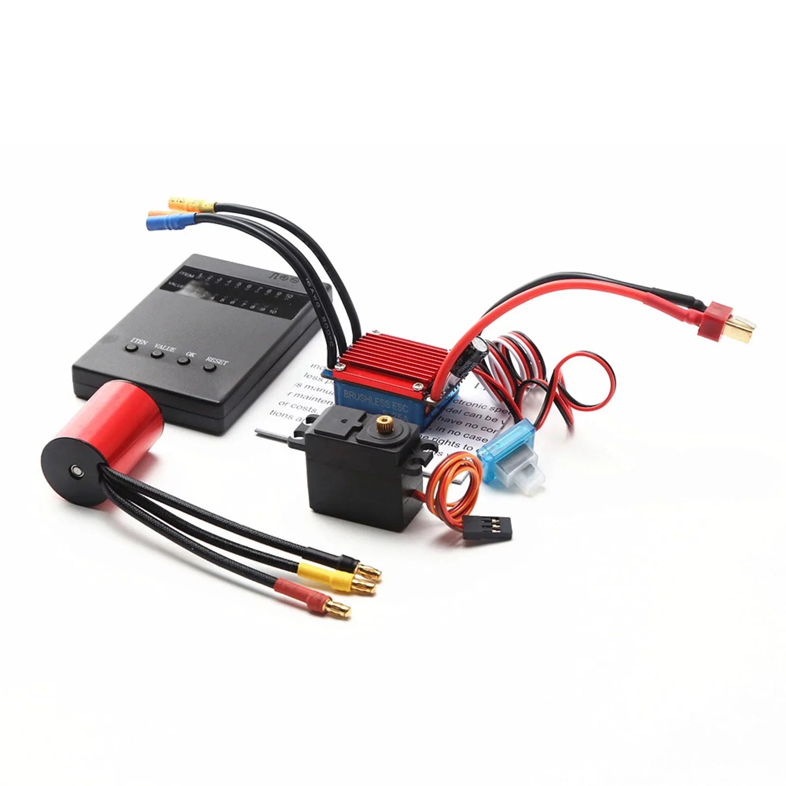 S2435 4800KV Brushless Motor 4P Sensorless 25A Brushless ESC Electric Speed Controller Programming 2.2KG Servo for 116 118 RC Car Truck