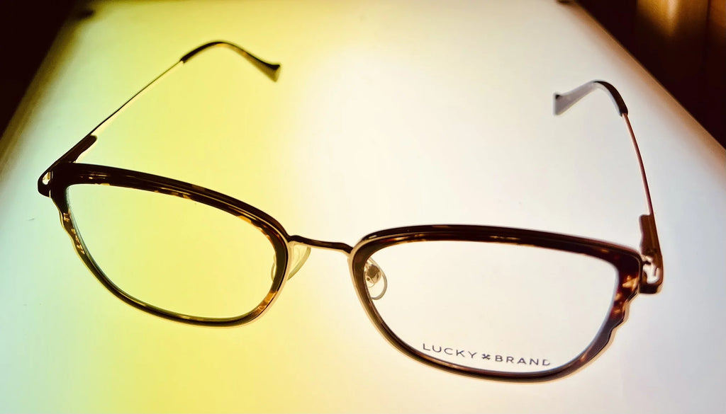 Lucky Brand Women's Eyeglass Tortoise Gold Butterly Metal D116. 54mm