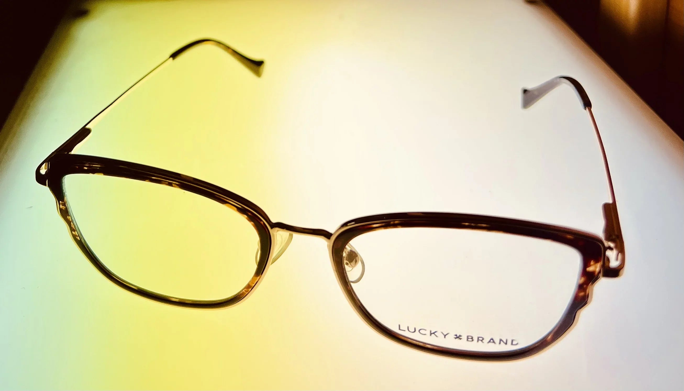 Lucky Brand Women's Eyeglass Tortoise Gold Butterly Metal D116. 54mm