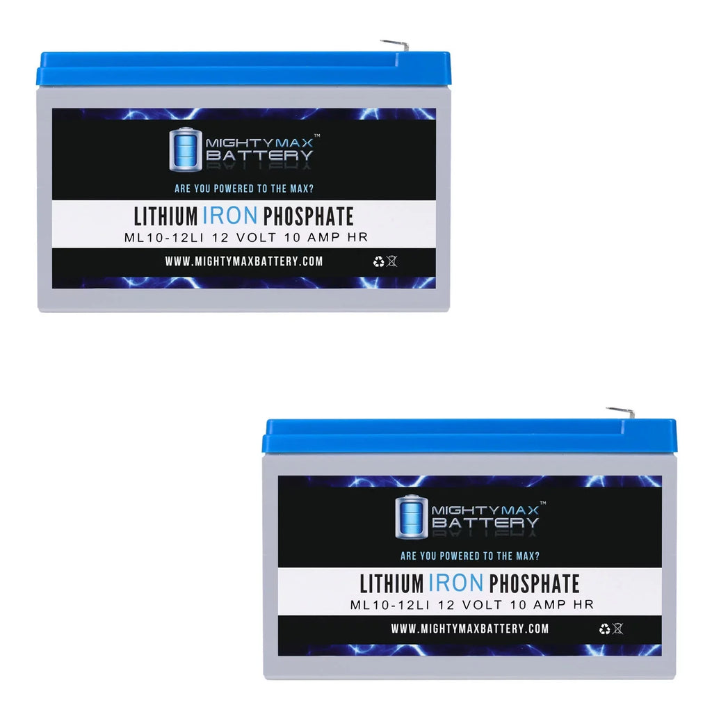 12V 10AH Lithium Replacement Battery Fitting with Streamlight E-Flood Box HL - 2 Pack