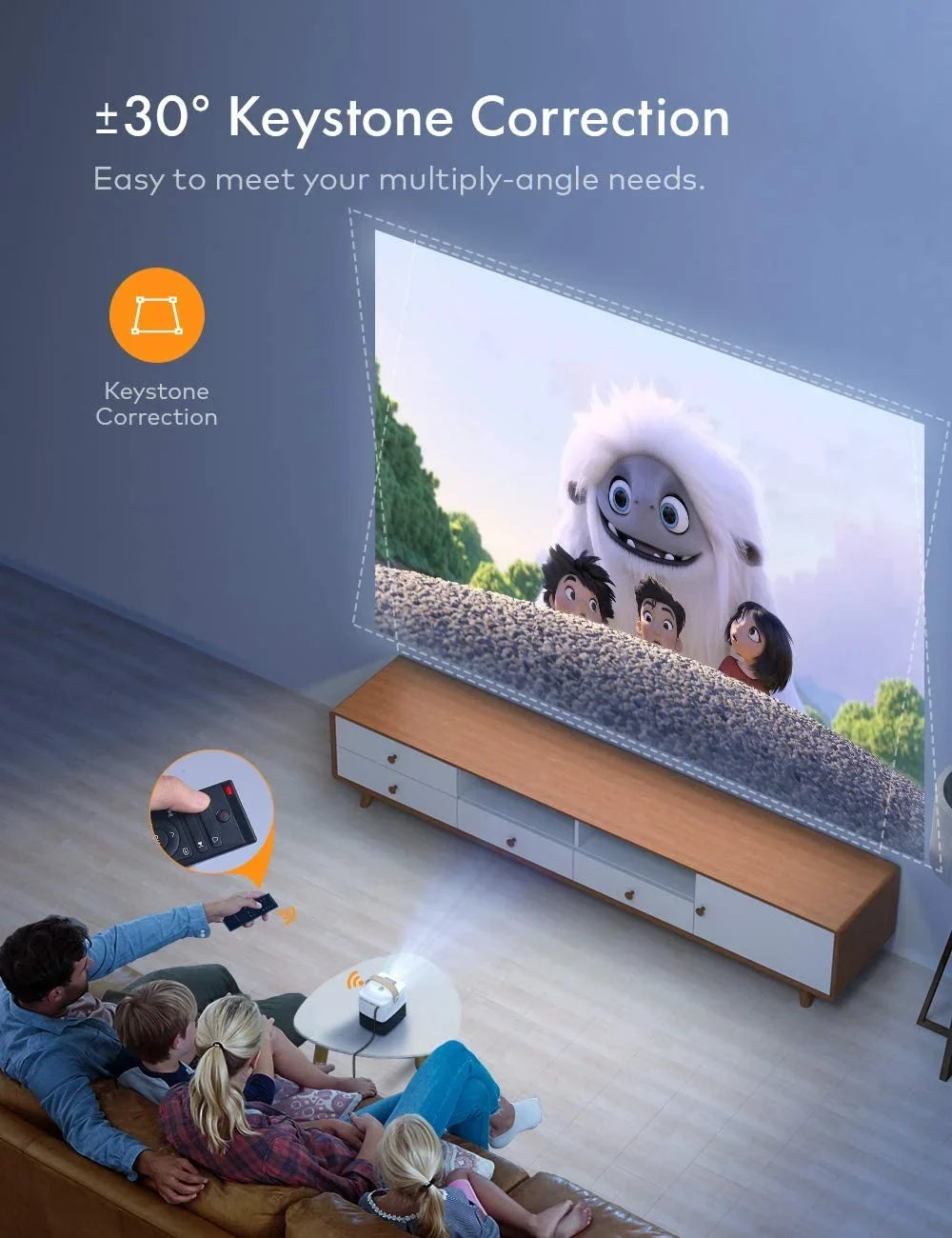 APEMAN LC450 Mini Portable Projector ,LCD Home Theater Support 1080P,120 inch Screen, 50000Hrs