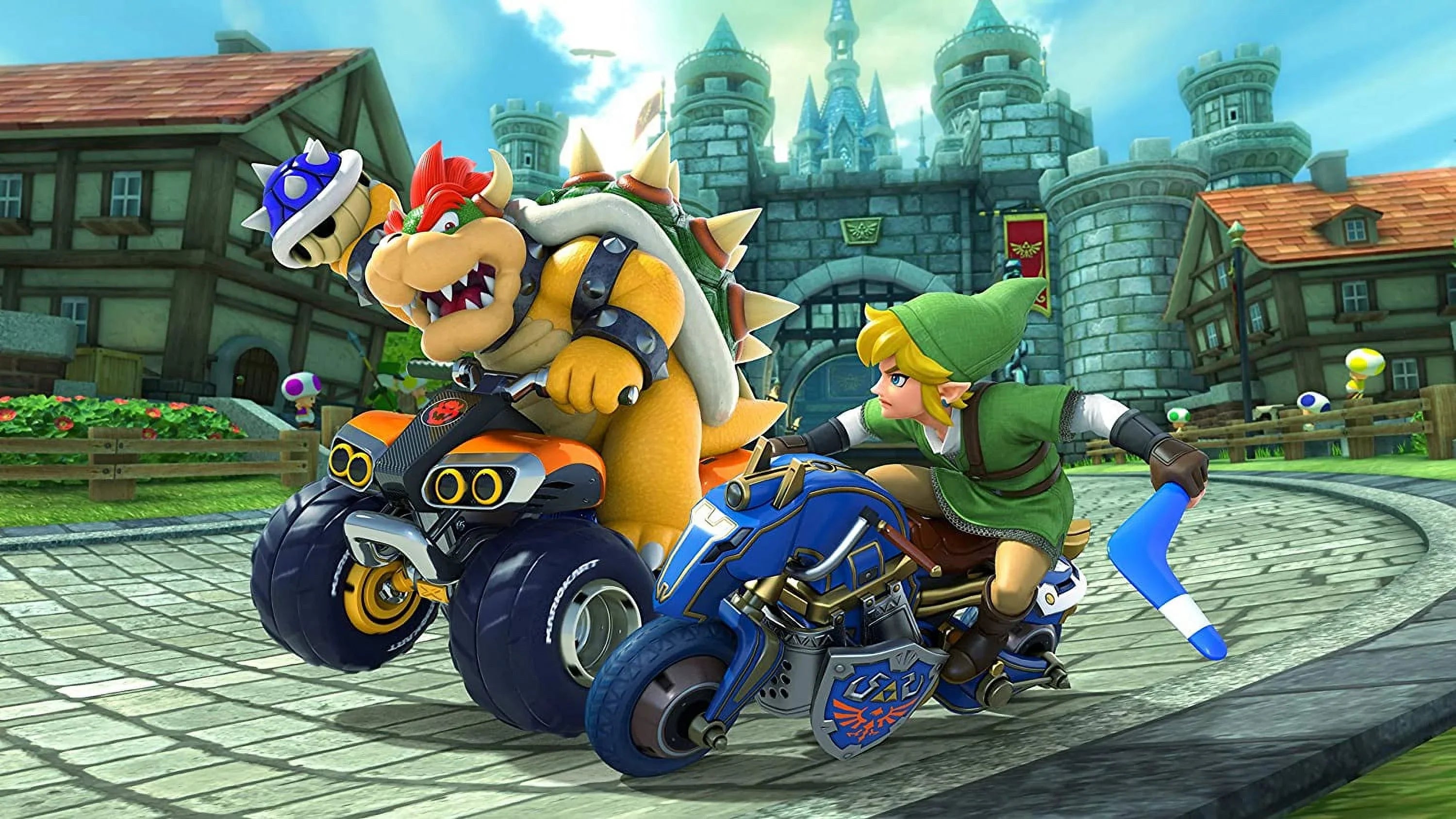 Super Mario RPG and Mario Kart 8 Two Game Bundle - Nintendo Switch with Screen Cleaning Cloth