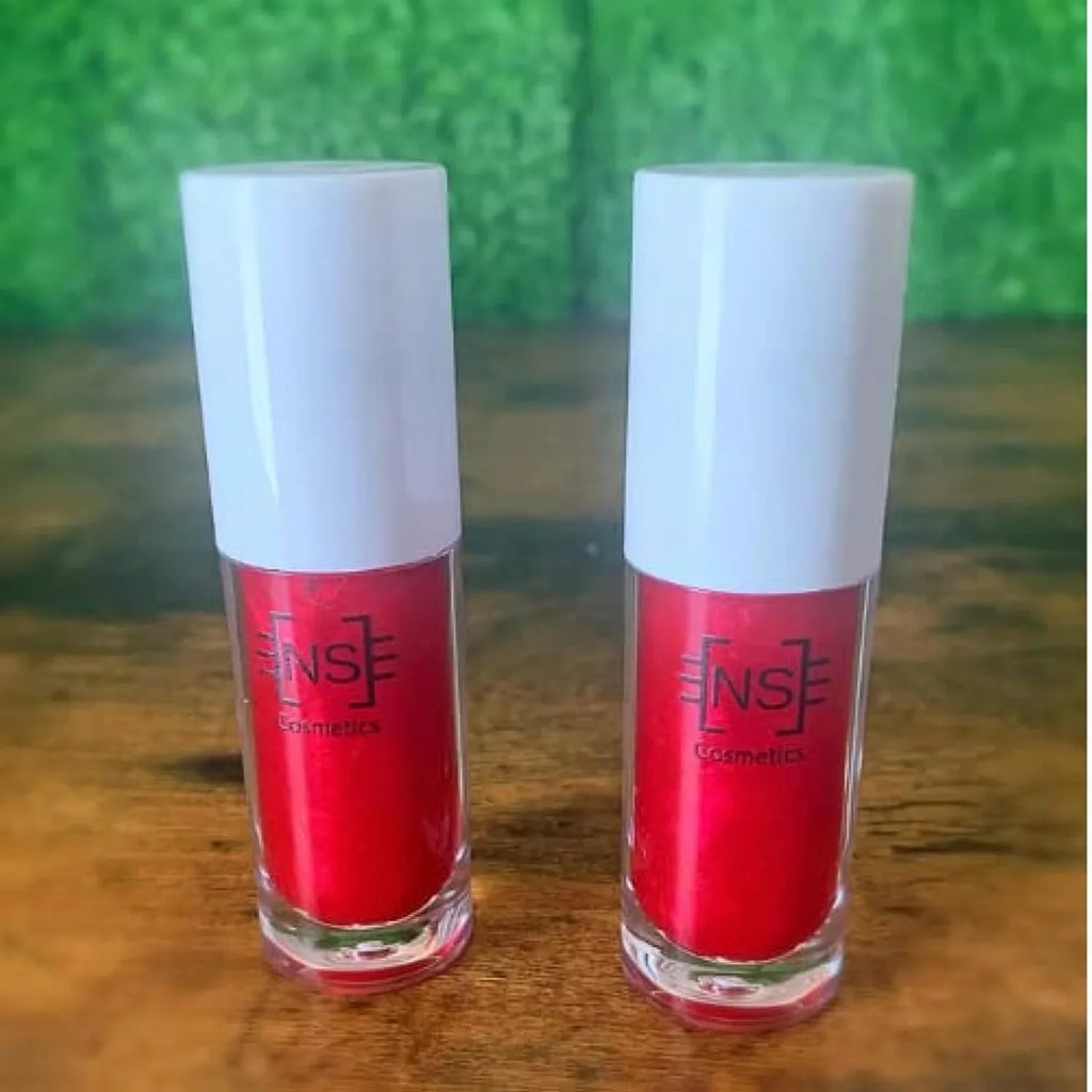 N S Cosmetics Organic Red Cherry Lip Gloss (10 mL)-Vegan Clean Beauty that Hydrates and Conditions Lips with Subtle Flavor- Sparkly Lip Gloss- Lip Gloss Color Pigment