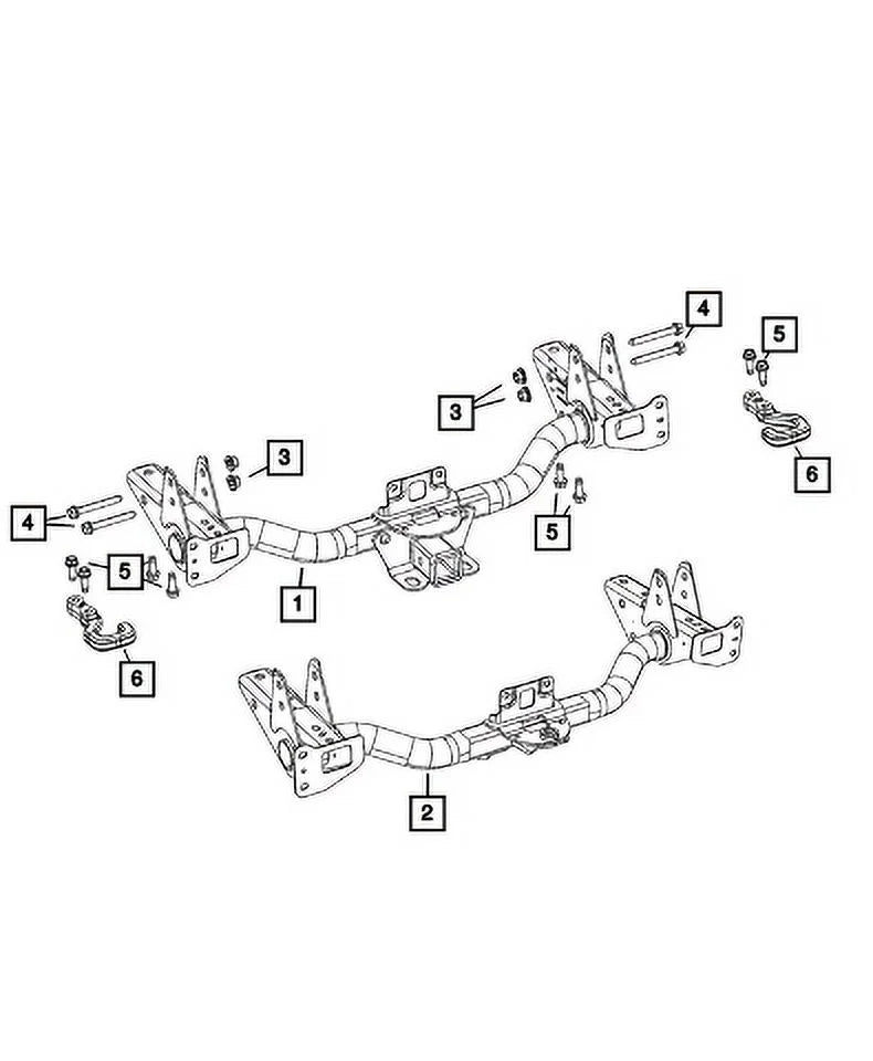 New Genuine Mopar Hitch Trailer 2020-2023 OE 68334750AA