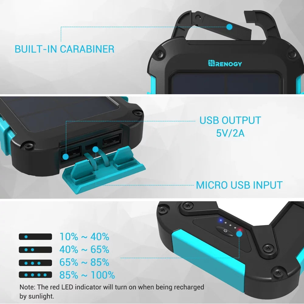 Renogy E.POWER 10000mAh Portable Solar Charger