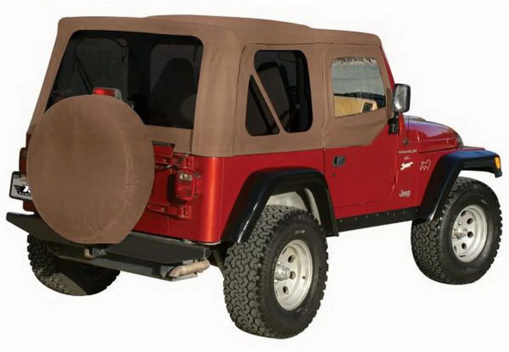 Rampage by RealTruck 99717 Factory Replacement Soft Top For 1997-2006 Jeep Wrangler TJ With Door Skins, Spice
