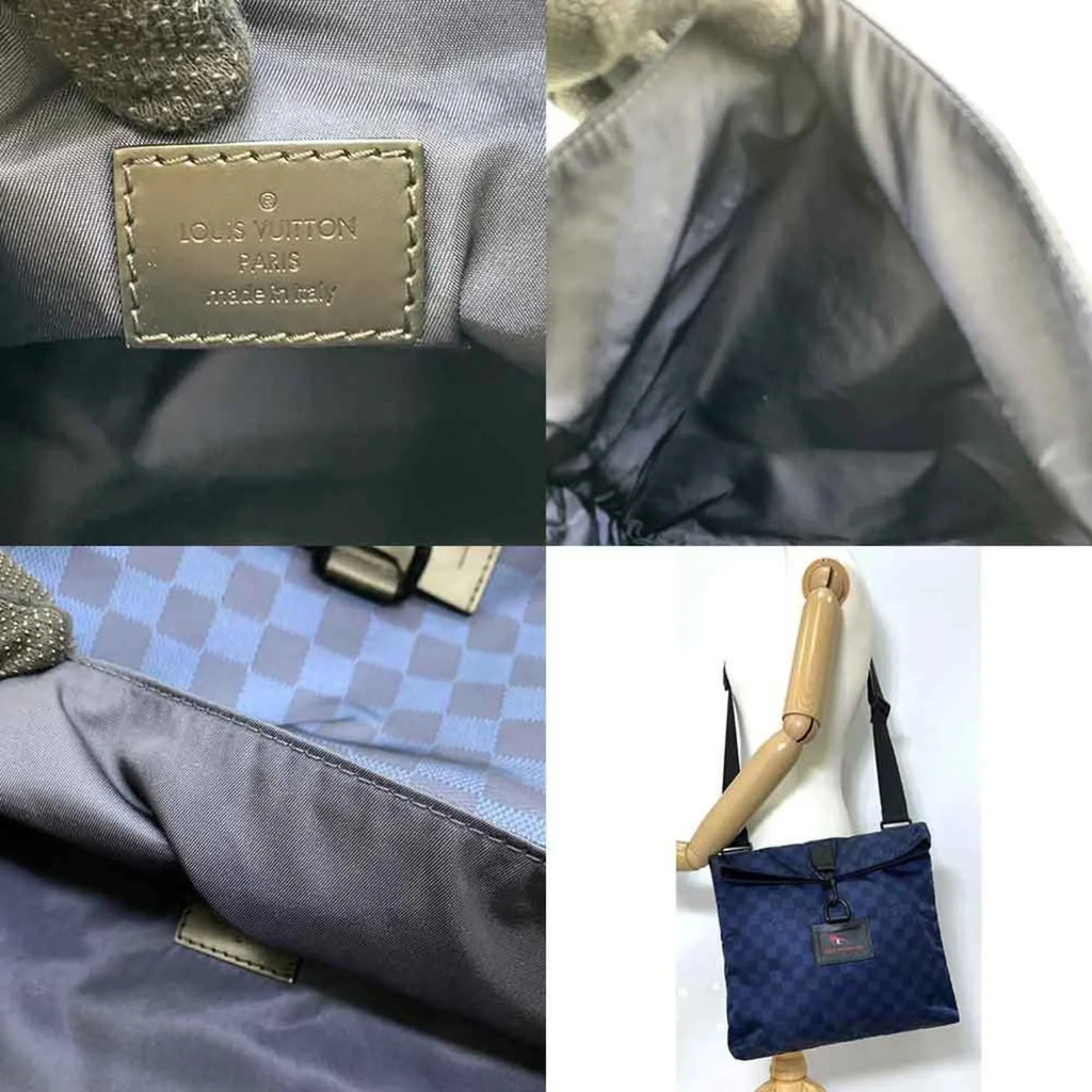 Pre-Owned Louis Vuitton Bag Damier Challenge Alize Navy Shoulder LV Cup Men's Nylon N41251 LOUISVUITTON (Fair)