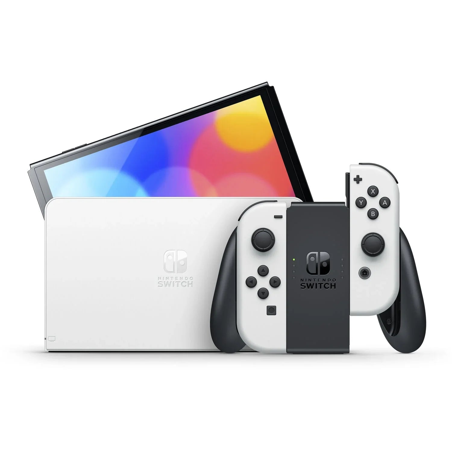 Nintendo Switch OLED with White Joy‑Cons and Super Mario Bros Wonder Bundle
