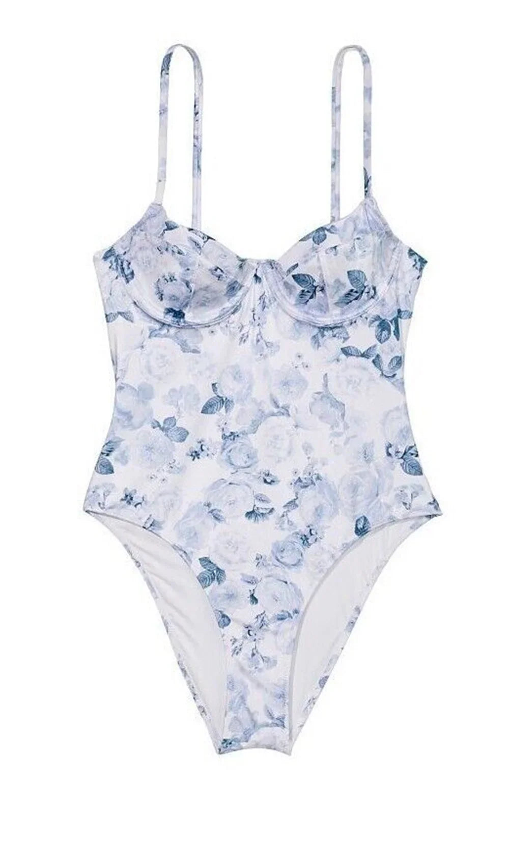 Victoria's Secret Essential Wicked One Piece Swimsuit Rose Toile Blue White Size X-Large NWT