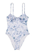 Victoria's Secret Essential Wicked One Piece Swimsuit Rose Toile Blue White Size X-Large NWT