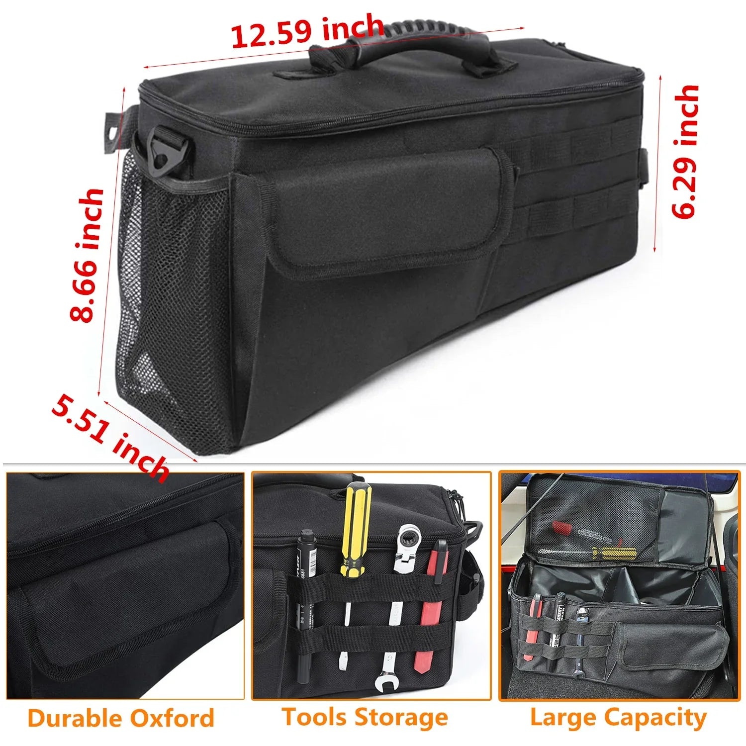 2024 Side Bag Organizer Tool Tray for Jeep JK JL 4 Doors 2007-2024 Stowing Tidying Car Interior Accessories