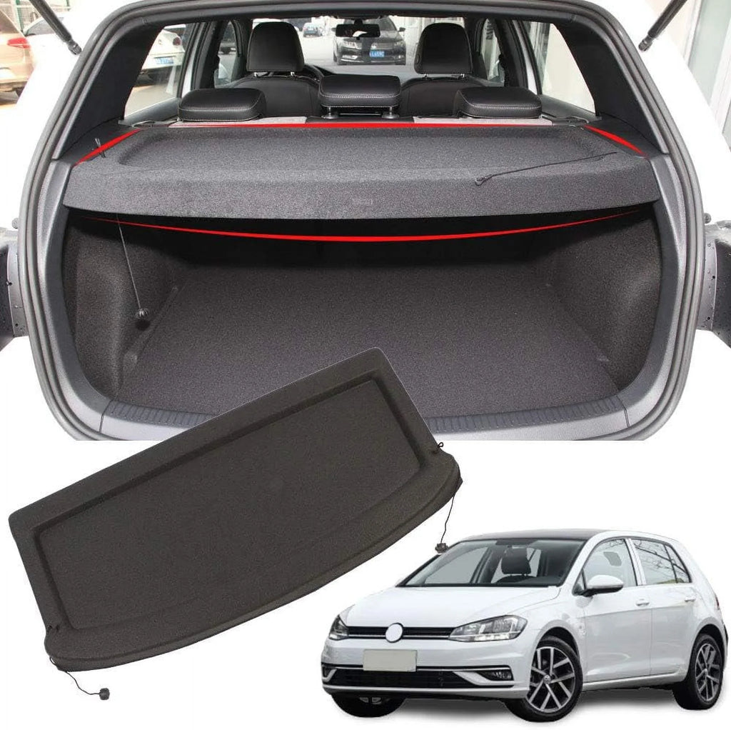 Fit 2015-2019 Volkswagen GTI Golf 7 Non-retractable Cargo Coating for 2015 2016 2017 2018 2019 VW GTI GOLF 7 Hatchback Rear Trunk Luggage Privacy Shade Accessory, Black
