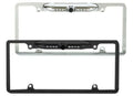 For Kenwood DDX392 Night Vision - Color Rear View Camera Black License Plate Frame