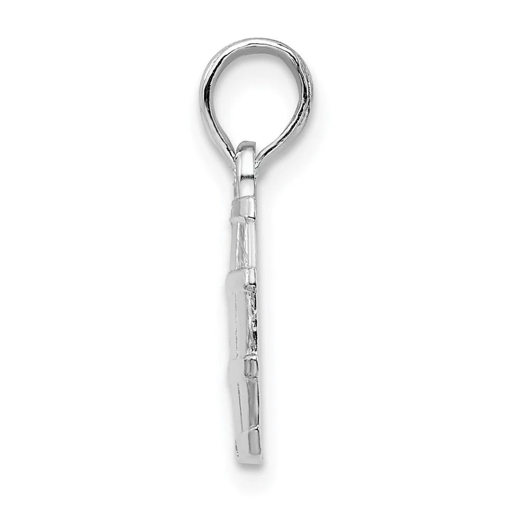Auriga 925 Sterling Silver Polished Wine Barrel with Grapes Pendant for Women (L-18.5 mm, W-10 mm)