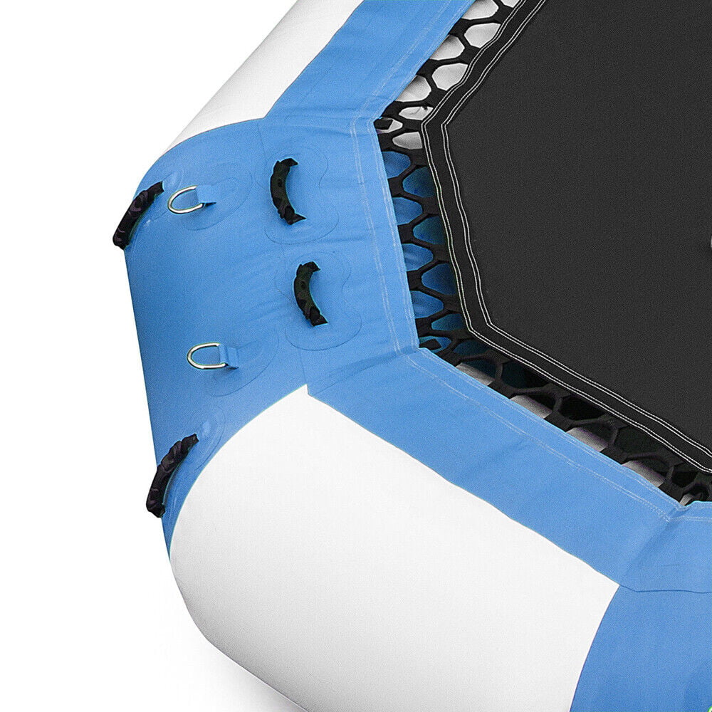 DENEST 17-ft Inflatable Water Trampoline Swimming Pool Lake Bounce Floating Island Water Sport Blue Max Capacity 400kg/ 880lbs