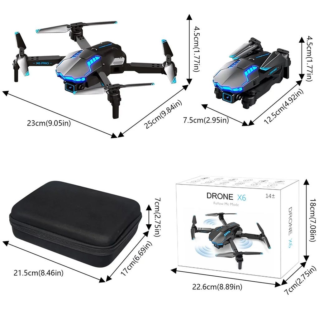 Hover Craft With 4K HD FPV Dual Camera For Kids And Adults Mini Foldable RC Airplane WiFi RC Quadcopter Off Track Headless Mode One Button StartSmart Obstacle Avoidance