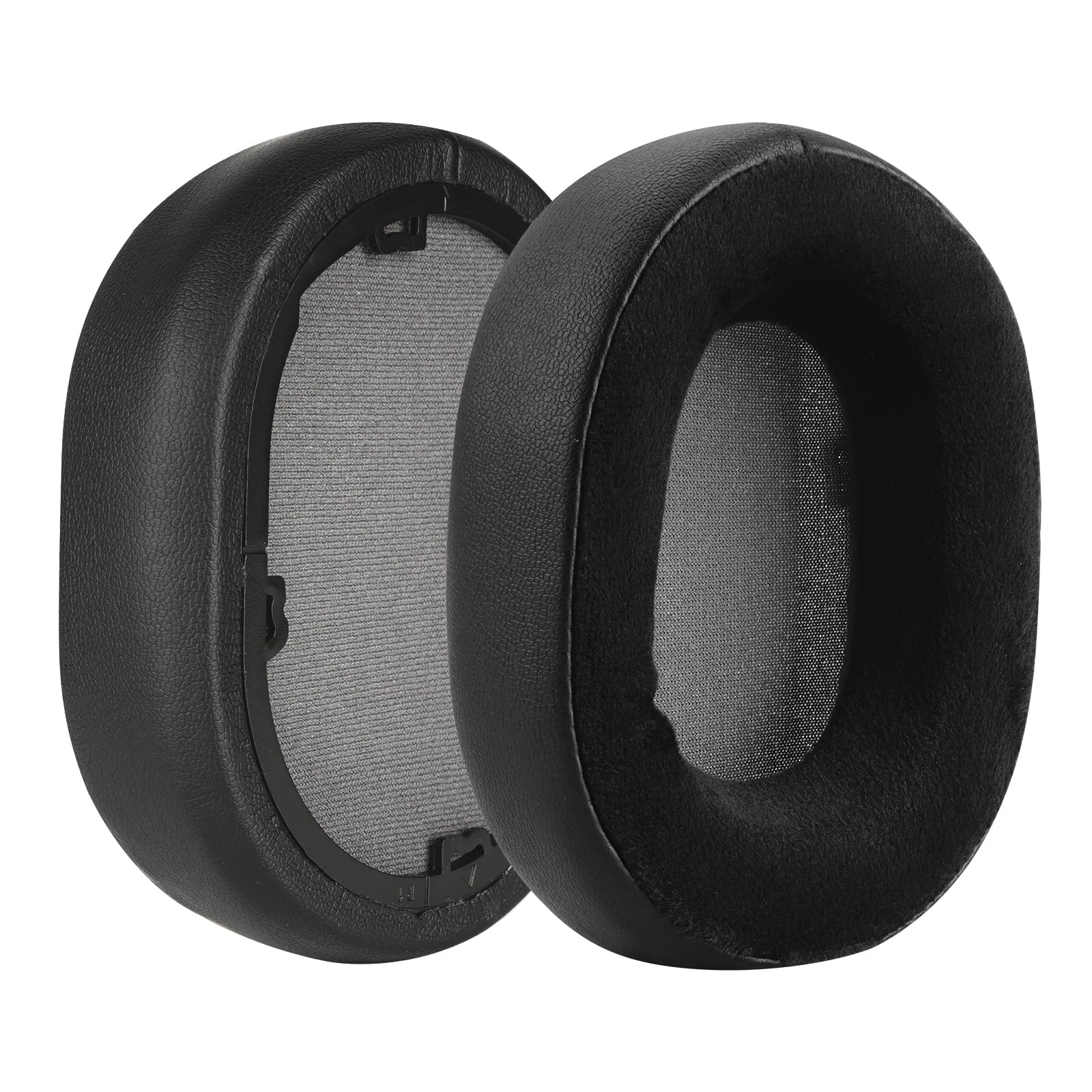Geekria Comfort Hybrid Velour Replacement Ear Pads for Corsair HS55, HS65 Headphones Ear Cushions, Headset Earpads, Ear Cups Wrap Repair Parts (Black)