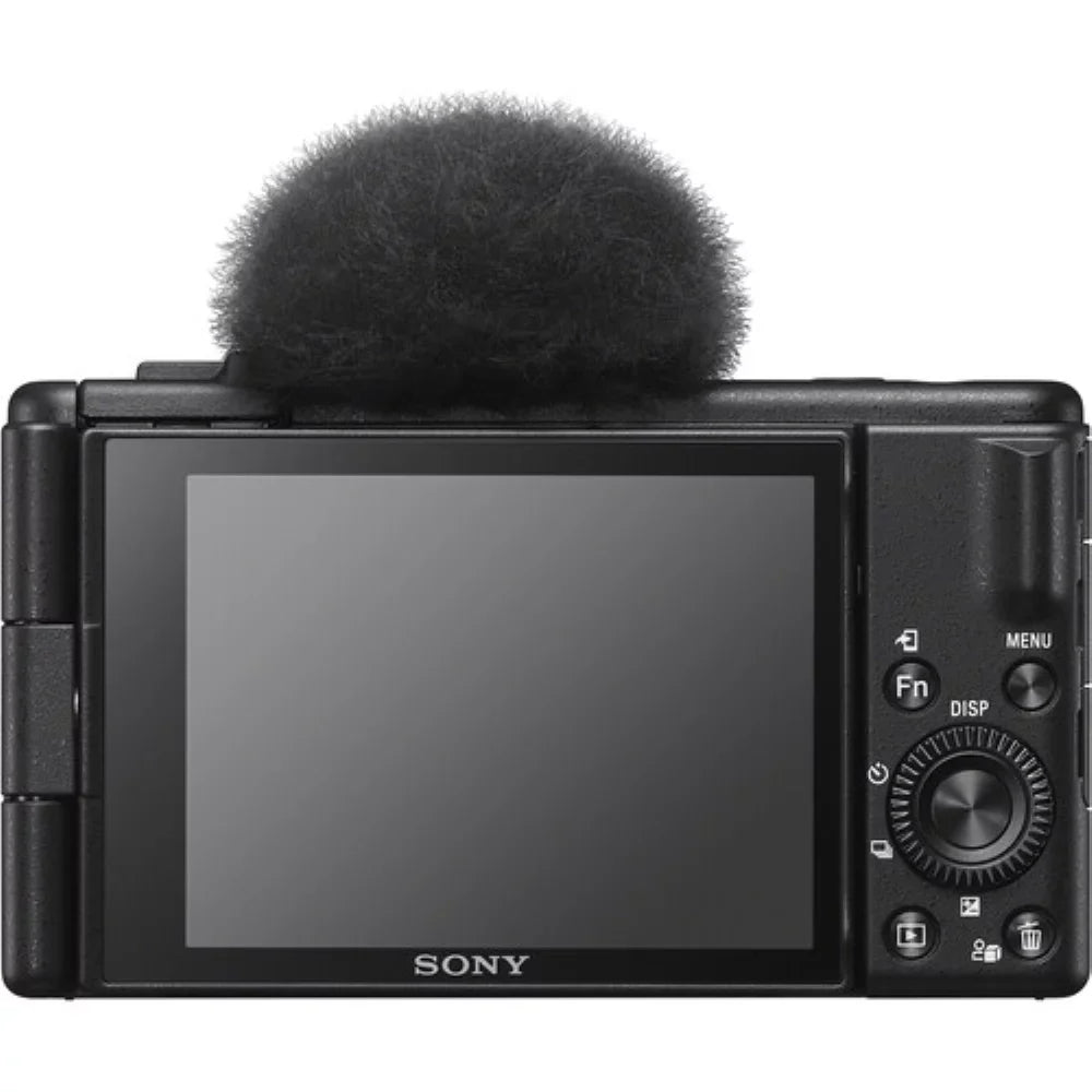 Sony ZV-1F Vlogging Camera | Black Bundle with Sony Vlogger Accessory Kit + K&M Camera Cleaning Cloth + Precision Design Camera Cleaning Kit (4 Items)