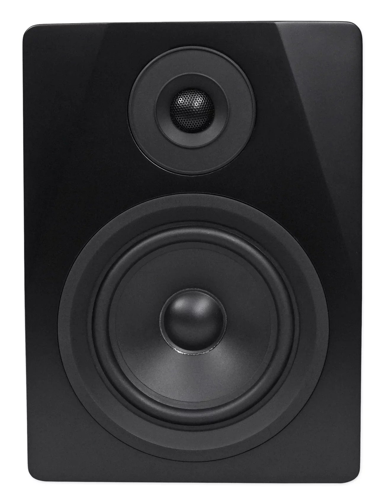 2 Rockville APM5B 5.25" USB Studio Monitor Speakers+36" Dark Wood Premium Stands