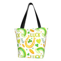 Easygdp St Patrick's Day1 Stylish Canvas Handbag Shoulder Tote Bag, Shopping Bag with Zip, Suitable for Buying Groceries, Office, Fitness