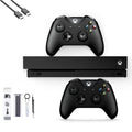 Pre-Owned Microsoft Xbox One X 1TB with 2 Controller, 4K Ultra HD Black with BOLT AXTION Cleaning Kit HDMI Bundle (Refurbished: Like New)
