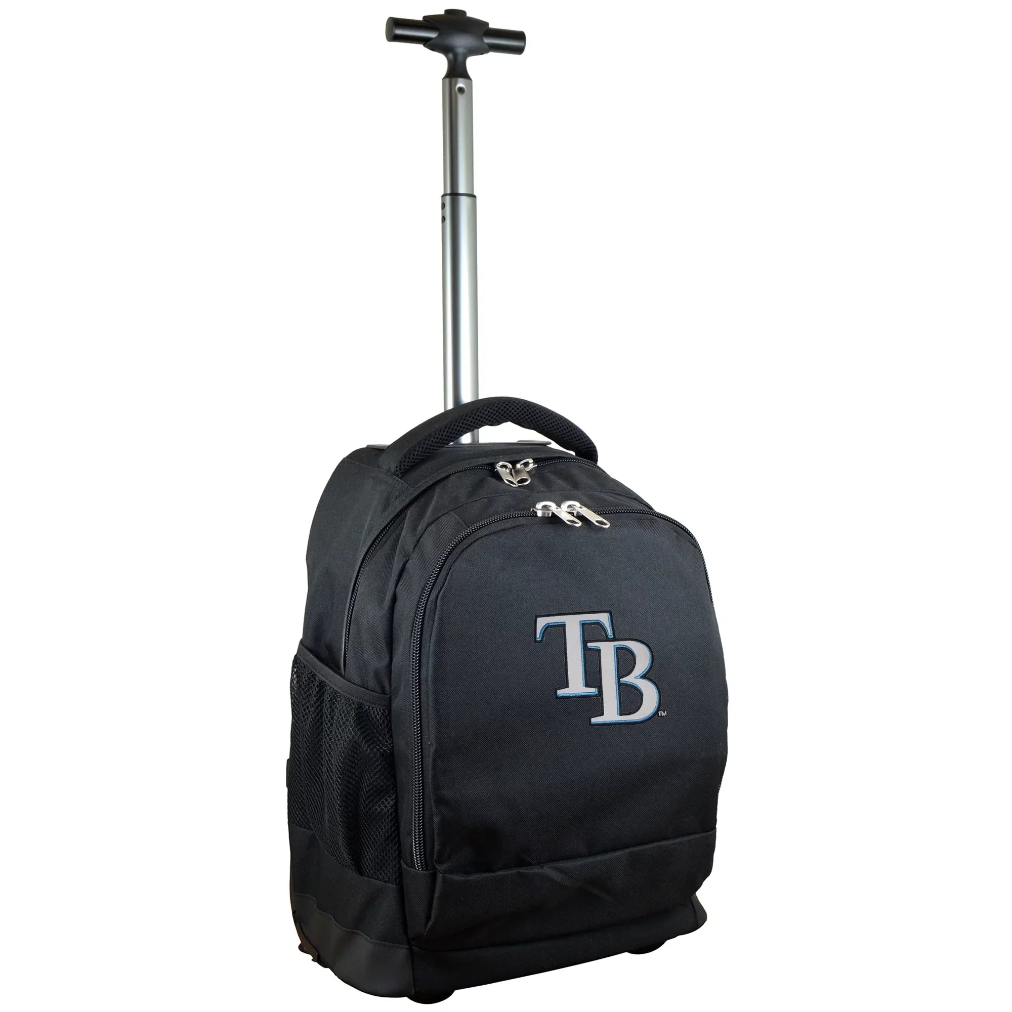 MOJO Black Tampa Bay Rays 19'' Premium Logo Wheeled Backpack