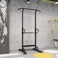 Wellynap Power Tower Pull up Bar, Height Adjustable Strength Training Workout Equipment - Black