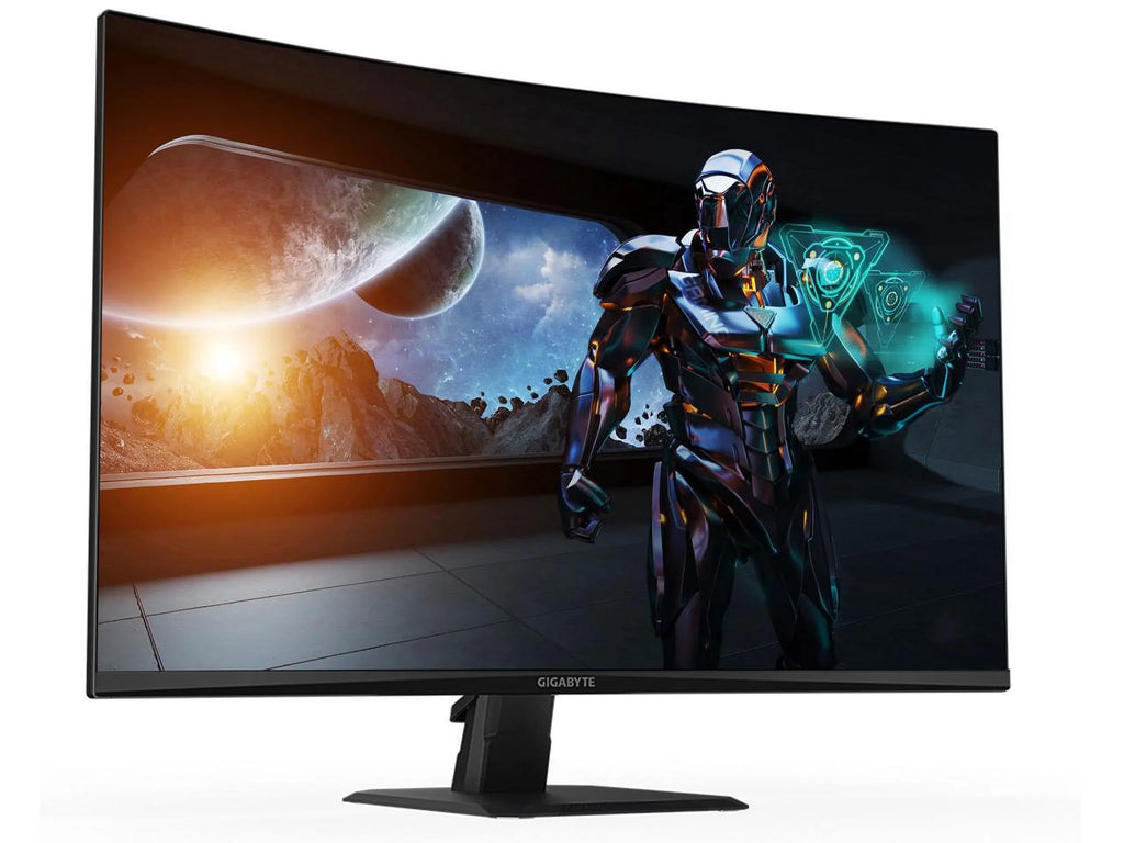 GIGABYTE GS32QC 31.5" 165Hz 1440P Curved Gaming Monitor, 2560x1440 VA 1500R Display, 1ms (MPRT) Response Time, HDR Ready, 1x Display Port 1.4, 2x HDMI 2.0