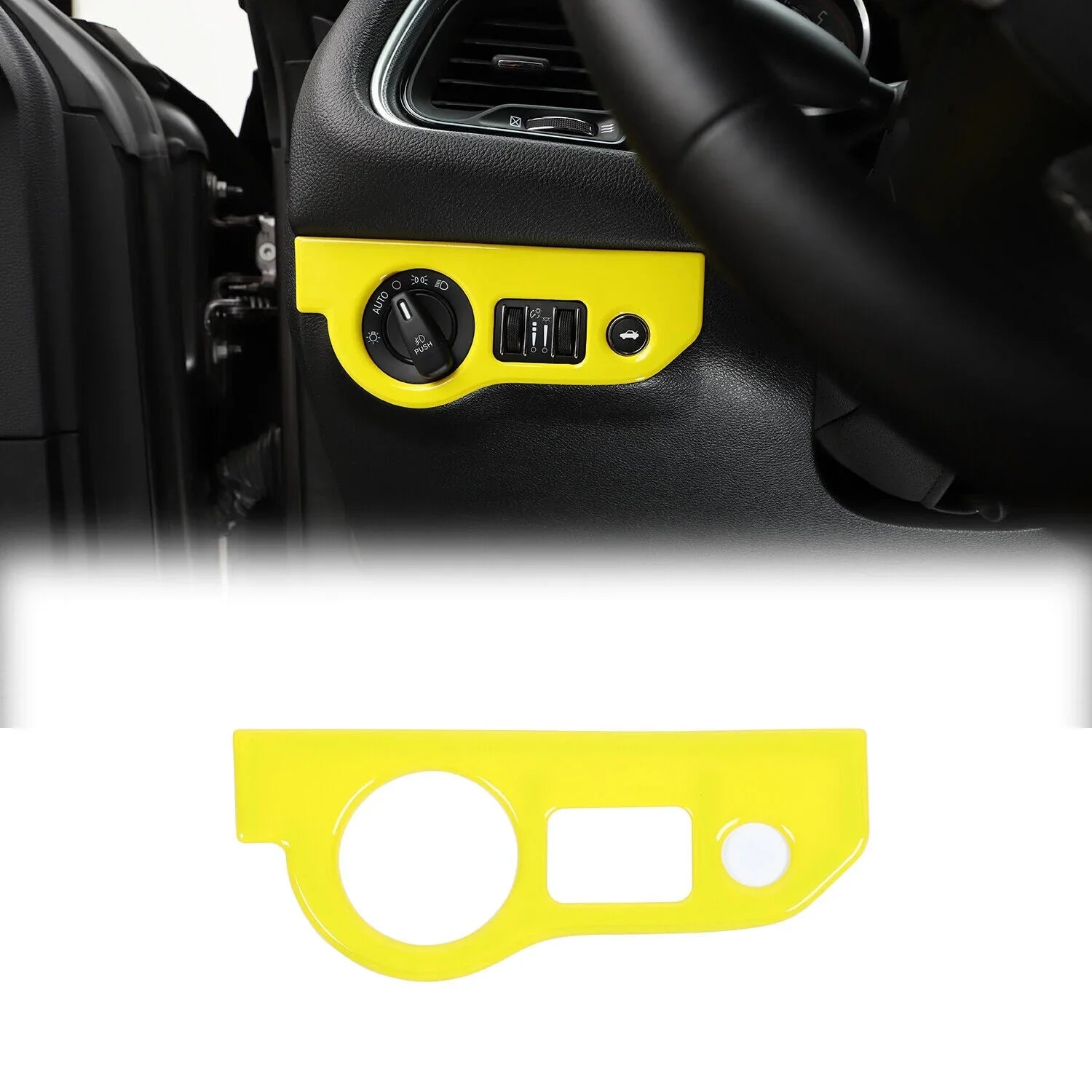 Teledu 17x Yellow Set Center Console Dash Panel Protection Trim Kit