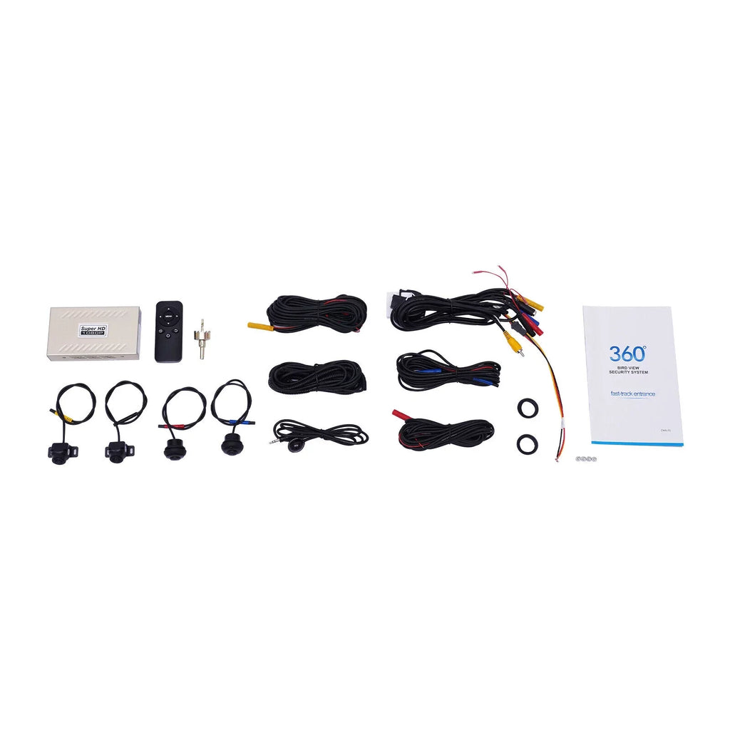 OUKANING Universal Car Recorder 4 Cameras 360° Panoramic Car DVR Camera 1080P Panoramic System Rear View Kit