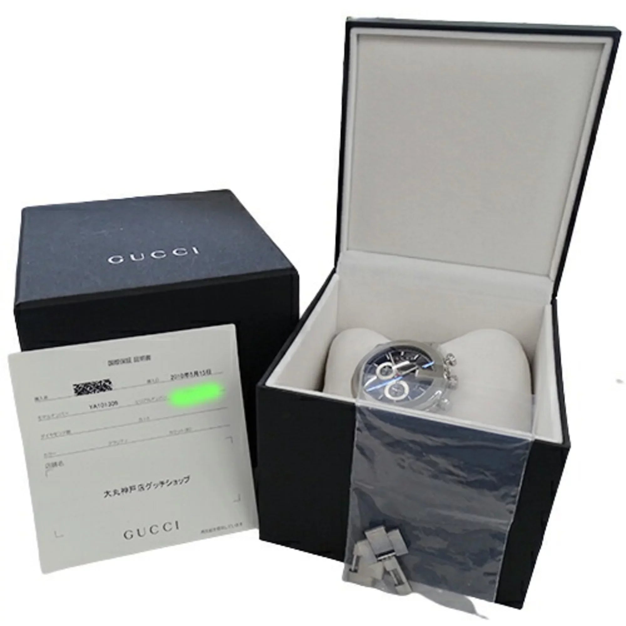 Used Gucci GUCCI watch men's G chrono date quartz stainless steel SS 101M YA101309 silver black