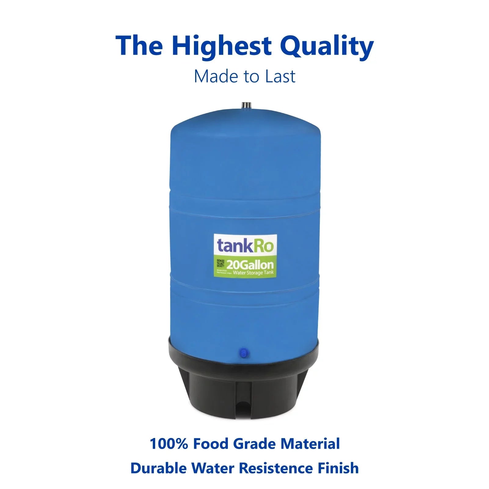 TankRO 20.0 Gallon RO Expansion Tank – Large Reverse Osmosis Water Storage Tank Reservoir