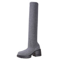PMUYBHF Pull on Work Boots Women Minimalist Heeled Sock Boots Long Boots Ladies Knee Length Boots Latch Winter Boots for Women Waterproof Snow Size 11