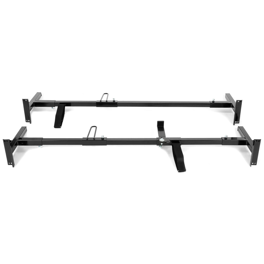Kojem Universal 2 Bars Roof Rack Mount Full-Size Vans for Chevy Express Ford E-Series GMC Savana 68"-75" Adjustable Steel Rack Carry Ladders