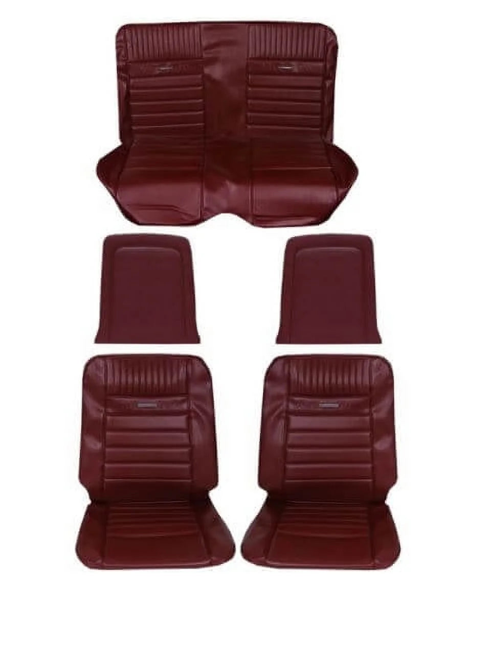 Scott Drake 66CV-P-FULL-DR 1966 Pony Upholstery - Dark Red