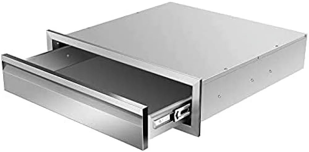 Outdoor Kitchen Drawers, Flush Mount Triple Access BBQ Drawers Stainless Steel With Handle, BBQ Island Drawers For Outdoor Kitchens Or Patio Grill Station,24W X 6.5H X 23D Inch