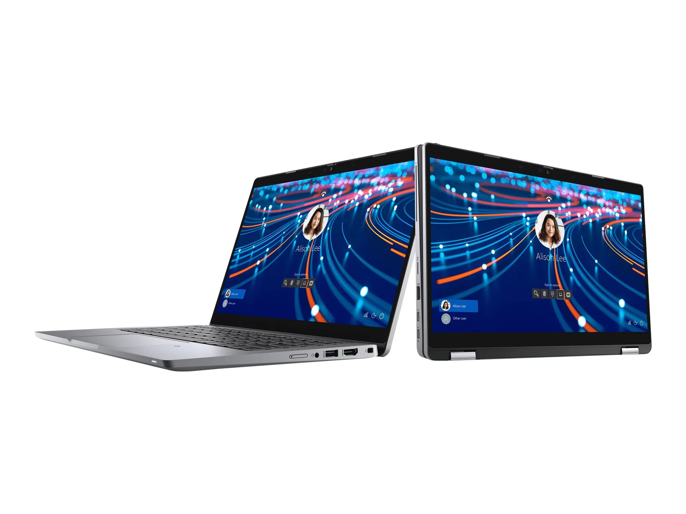 Dell Latitude 5320 2-in-1 - Flip design - Intel Core i5 1145G7 / 2.6 GHz - vPro - Win 10 Pro 64-bit - Intel Iris Xe Graphics - 8 GB RAM - 256 GB SSD NVMe, Class 35 - 13.3" touchscreen 1920 x 1080 (Full HD) - Wi-Fi 6 - with 1 Year Hardware Service wit