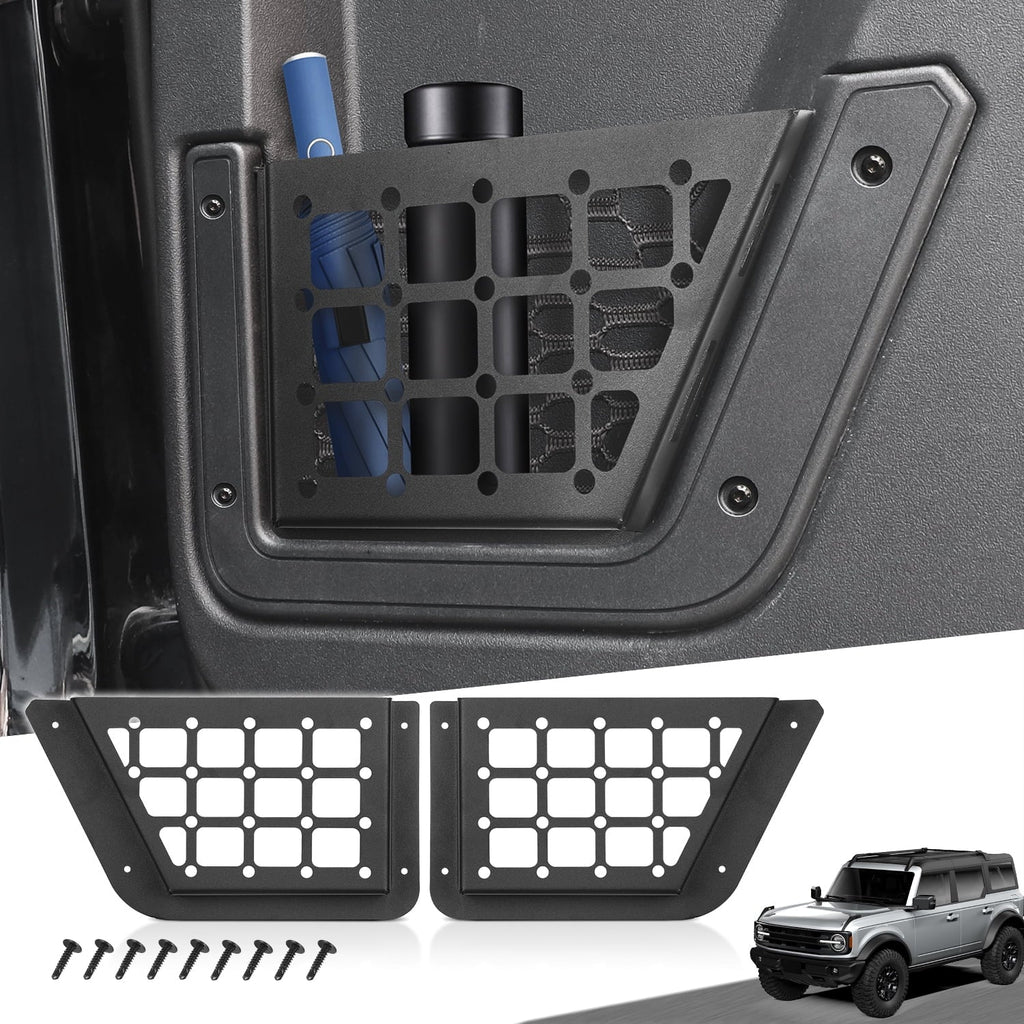 MFC 2Pcs Rear Door Storage Pocket Side Organizer Box Suitable with for Ford Bronco Accessories