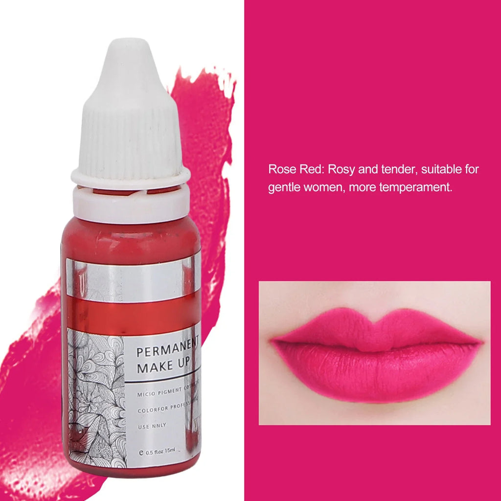 120ml Makeup Tattoo Ink Semi Permanent Lip Microblading Pigment Color 8pcs